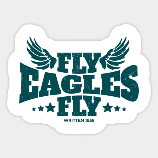 fly eagles fly white Sticker